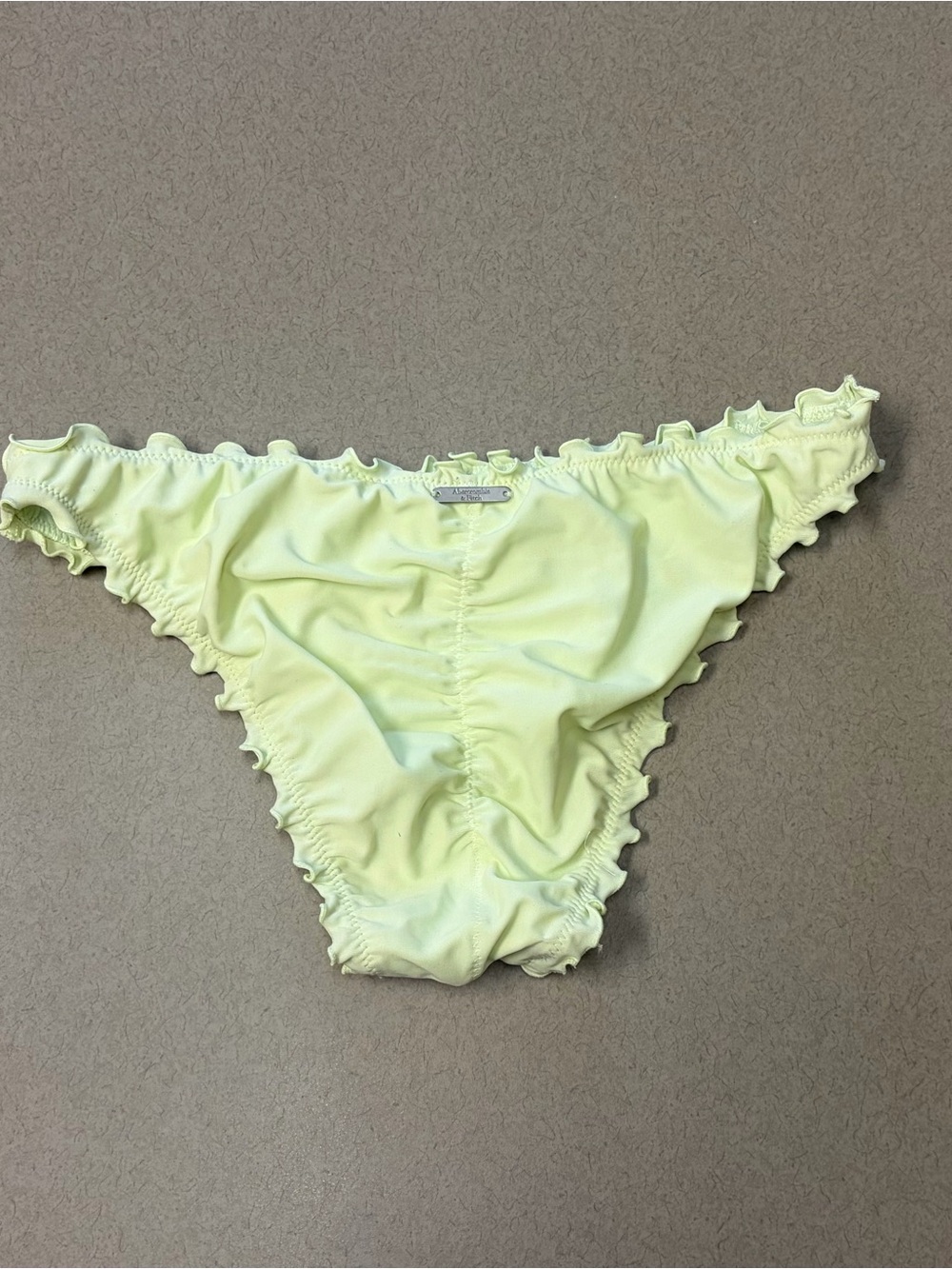 Abercrombie & Fitch Pale Green Ruffle Bikini Bottom
